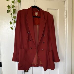 Boss Women's Double-Breasted Blazer in Red